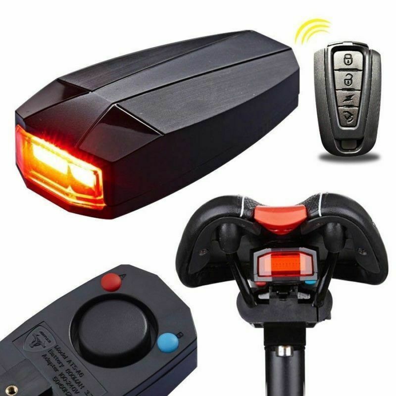 luce led posteriore con allarme bicicletta