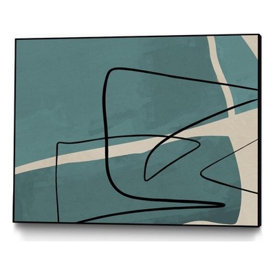 Giant Art Canvas  32x24 Different Strokes II Framed in Multi-Color
