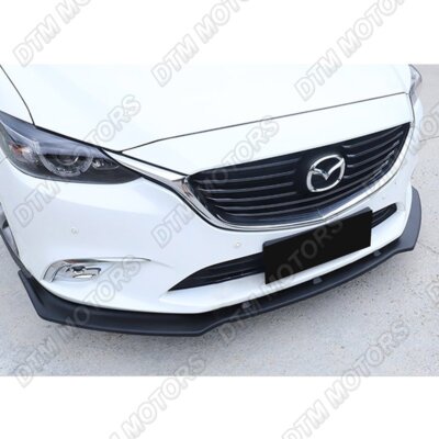For 2014-2018 Mazda6 Mazda 6 Unpainted BLK Front Bumper Body Kit Spoiler Lip 3PC