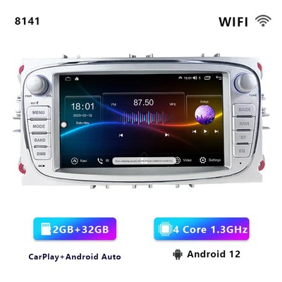 Car Radio Carplay Android for Ford Focus Galaxy S-Max C-Max Mondeo 2008-2011 Gps