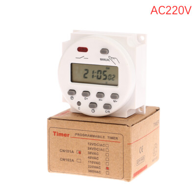 1Pc 12V 24V 110V 220V CN101A Digital LCD Power Timer Programmable Time Switc WY4