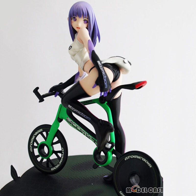 Anime Cycling Girl Bicycle Unpainted Resin Figure Garage Kit Model