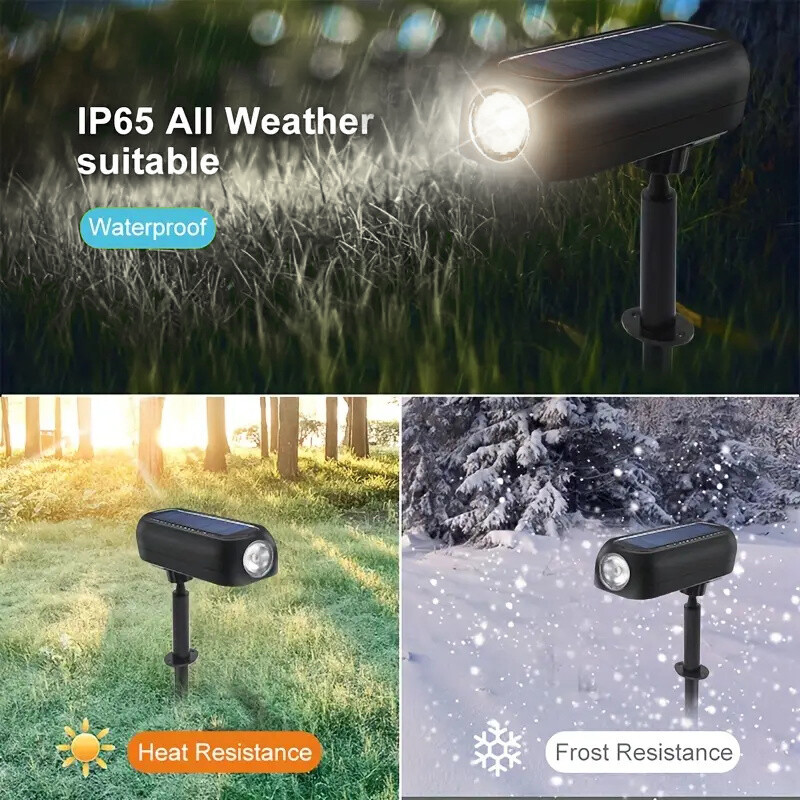 4X Bright Solar Powered LED Spotlight Waterproof Outdoor Yard Garden Spot Lights