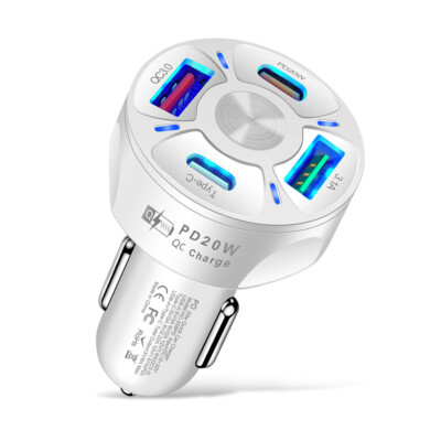 Quick Charge PD QC 3.0 Fast Car Charger USB-A Type C For iPhone Samsung Laptops
