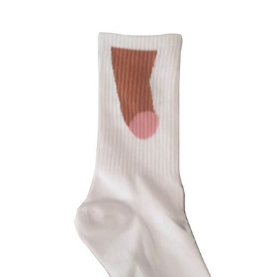 Show Off Penis Socks For Men Novelty Joke Funny Gag Prank Printing Gift