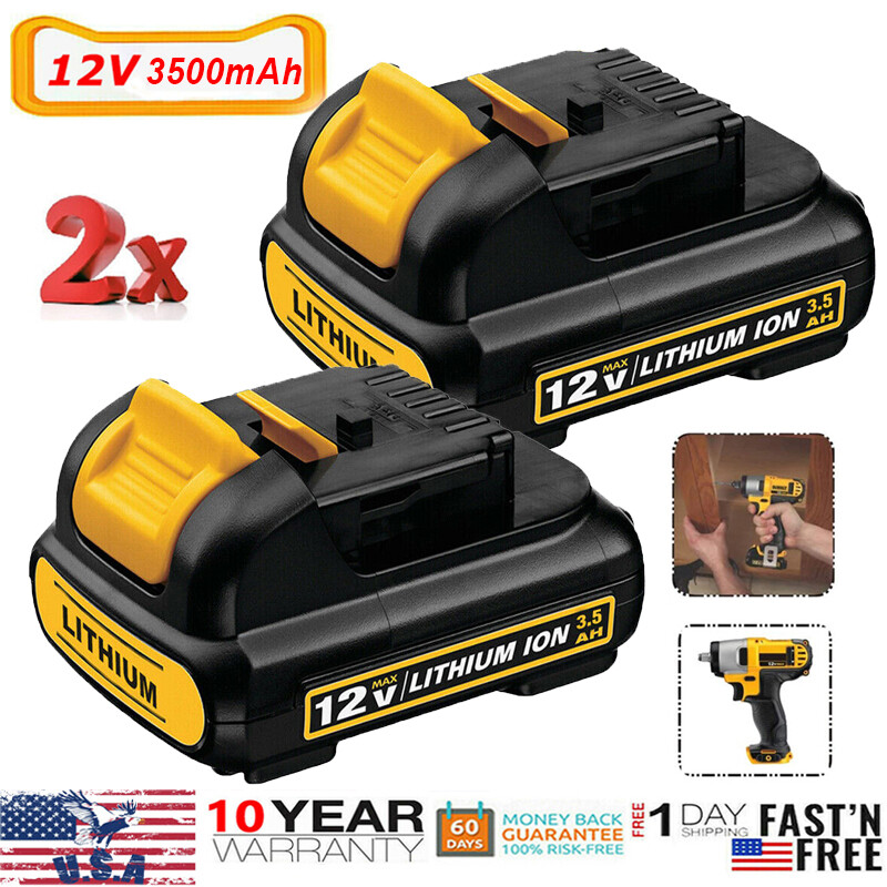 2x 12V 3.5Ah 12Volt XR Max Lithium-ion Battery For DeWalt DC
