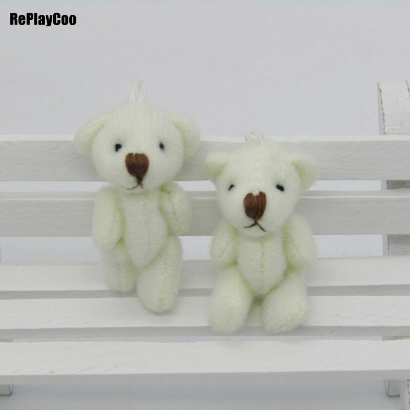 12Pcs/Lot Kawaii Small Joint Teddy Bears Stuffed Plush 3.5CM Toy Teddy-Bear Min