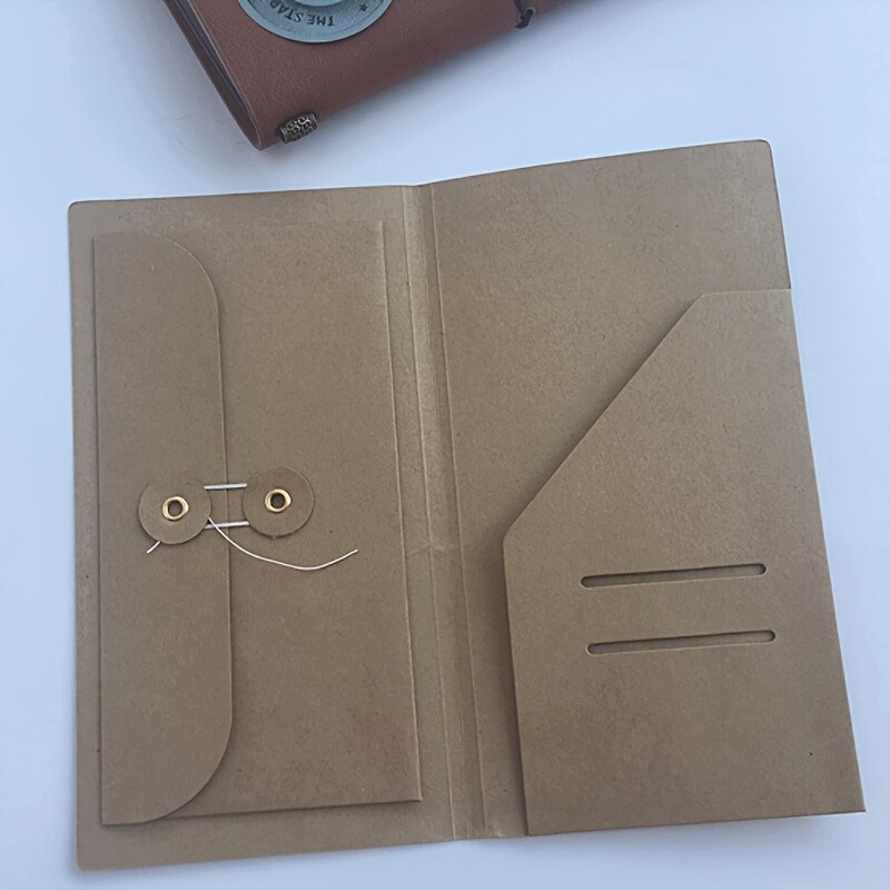1/5pcs Papier Kraft Envelope Tickets Cartes Stockage Sac Voyage Notebook