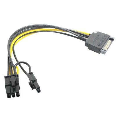 15Pin SATA Stecker auf 8-Pin (6 + 2) PCI-E  Versorgung Kabel SATA Kabel 15-7731