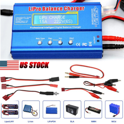 Fast Digital Balance Charger for iMAX B6 AC LCD RC LiPo LiFe NiCD Battery 80W