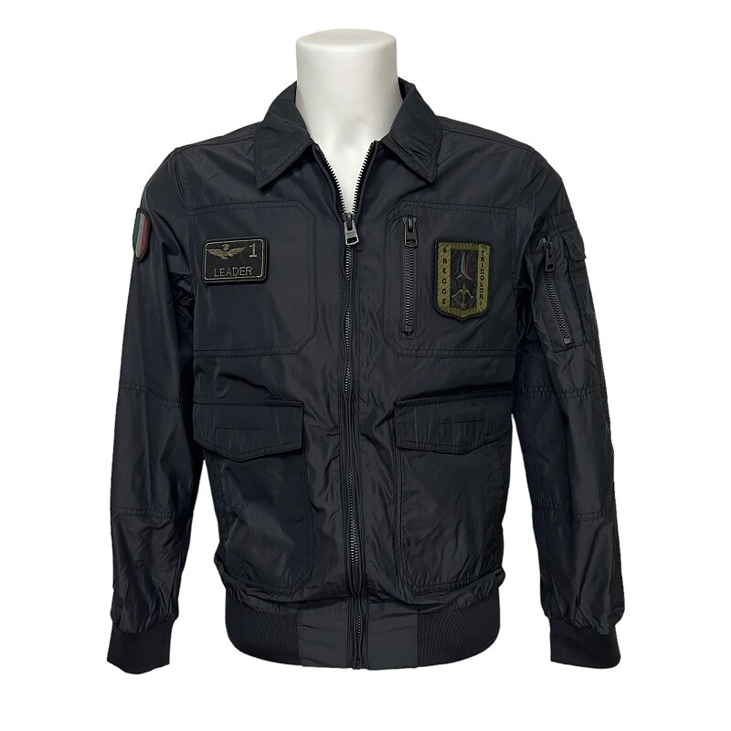 

Мужская куртка Aeronautica Militare AB2071 Jacket Pilot Black Tricolor Arrows, Черный