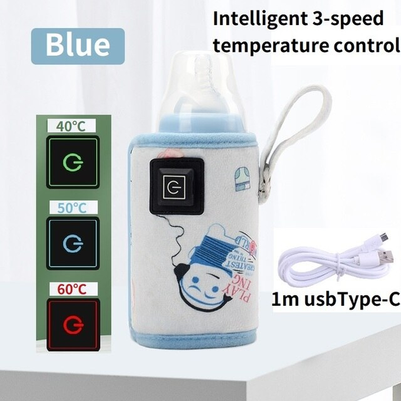 USB Milk Water Warmer Travel Stroller Insulated Bag Baby Nursing Bottle Heater S
