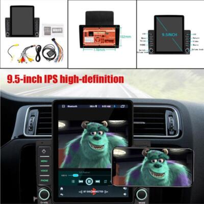 9.5'' 2DIN Android 9.1 Touch Screen WiFi 1G+16G Car Stereo Radio GPS MP5 Player