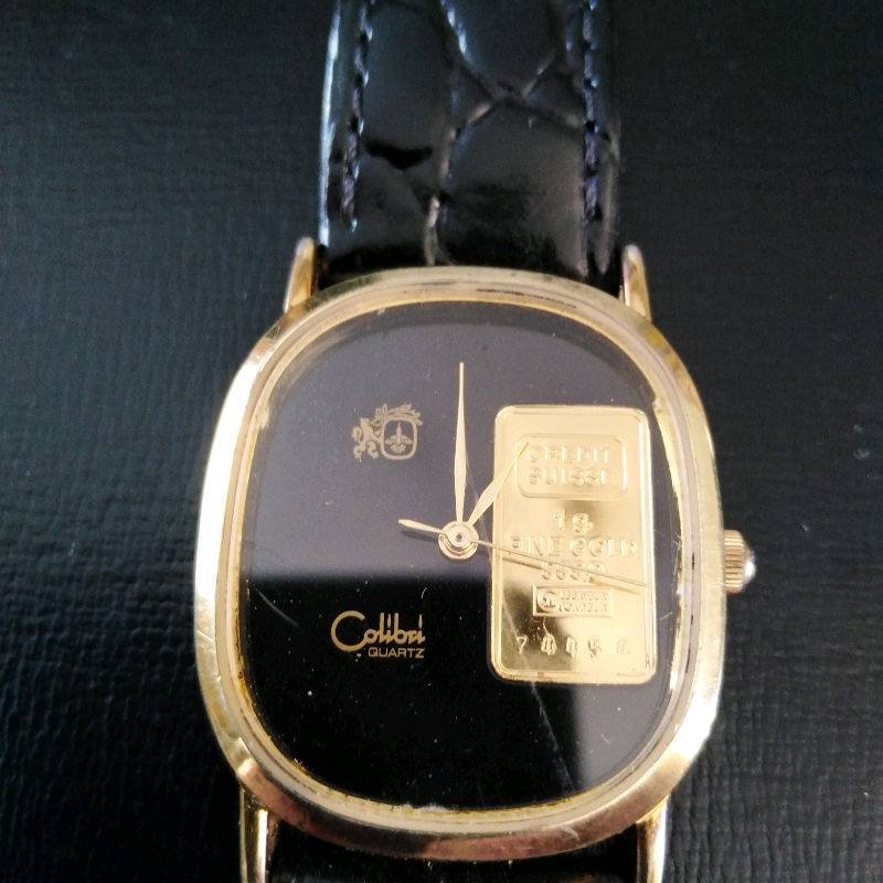 gold bar watch Gold credit suisse watches bar fine ladies swiss diamond bonanza saved