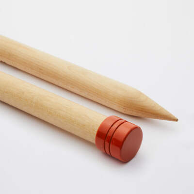 KnitPro ''Basix'' Birch Wood Jumbo Single Point Knitting Needles - 30cm