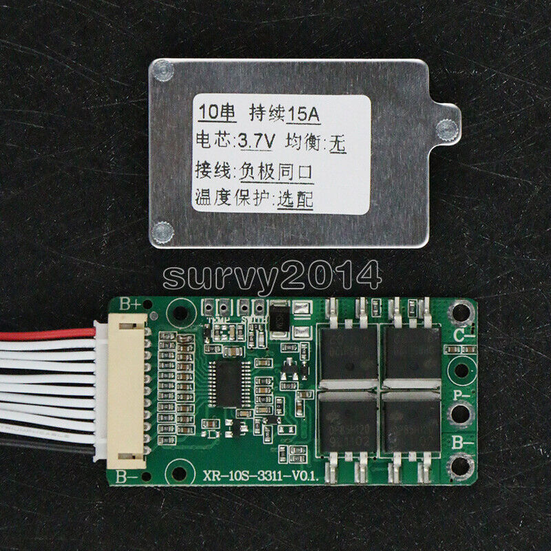 Bms 10s 36v 15a Li-ion Lipolymer 18650 Battery Charge Board For Ebike Escooter