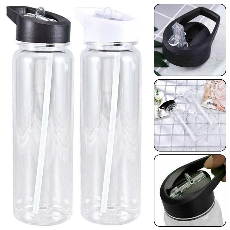 With Straw Plastic Leakproof Sport Portable Drinks Mug C