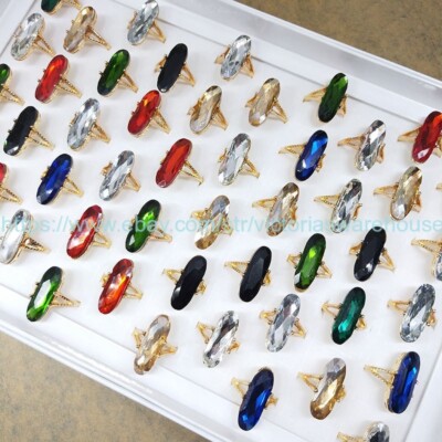 Wholesale costume jewelry rings 20pcs cz rings cubic zirconia