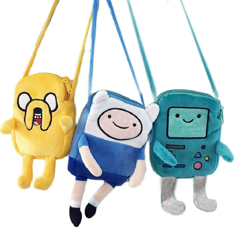 Cute Adventure Time BMO Beemo Jake Penguin Plush School Bag Backpack Kids Gifts