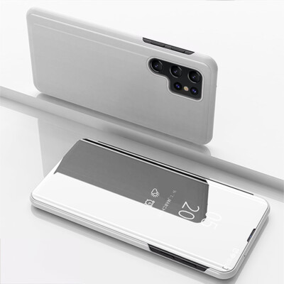 For Samsung Galaxy S24 S23 Ultra Plus S22 S21 S20 Flip Clear S-View Mirror Case