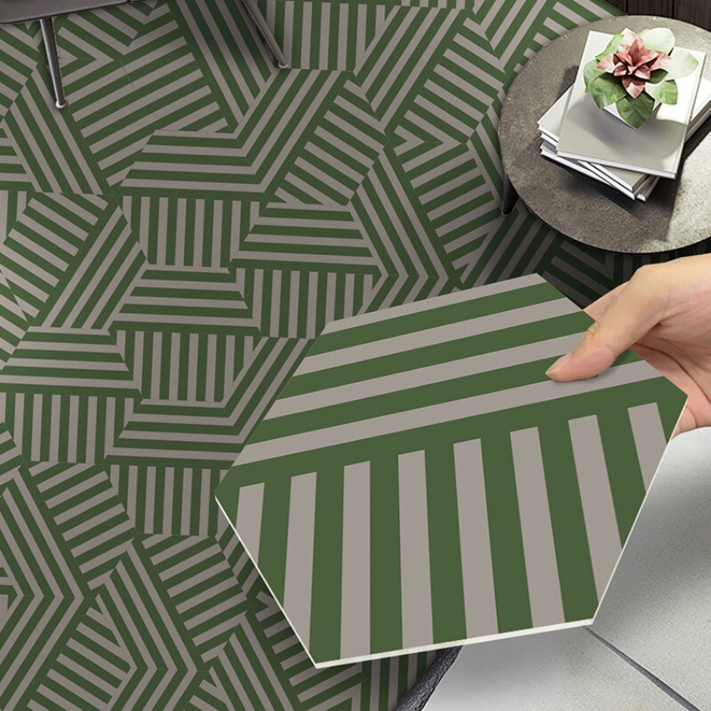 10X DIY Toilet Renovation Floor Sticker Bathroom Thickened Wallpaper Retro