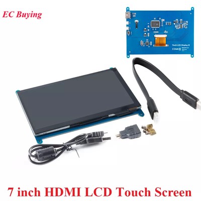 7'' HDMI USB Capacitive Touch Screen 800x480 for Raspberry Pi 3B+/4B