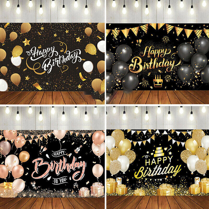 Happy Birthday Backdrop Banner Background Cloth Photo Props Party Decor Tool