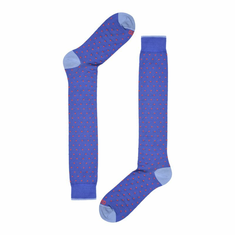 

Носки Long Man Red Ocean Sky Print Polka Dot  2280oz Италия, Royal blue