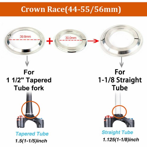 JESSICA Double Bearing All Steel Headsets 34//44//44-55//44-56 For 1-1//8/" Fork Tube