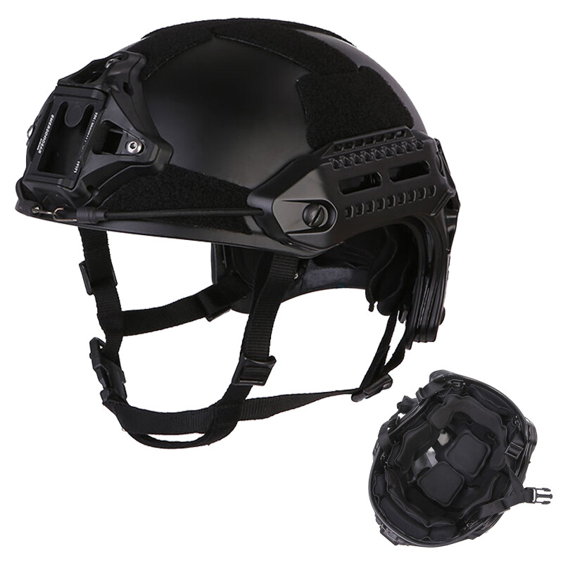 FAST HELMET ブラック マイク付き Amazon.co.jp: マイク付きヘッドフォン、FASTヘルメットARC