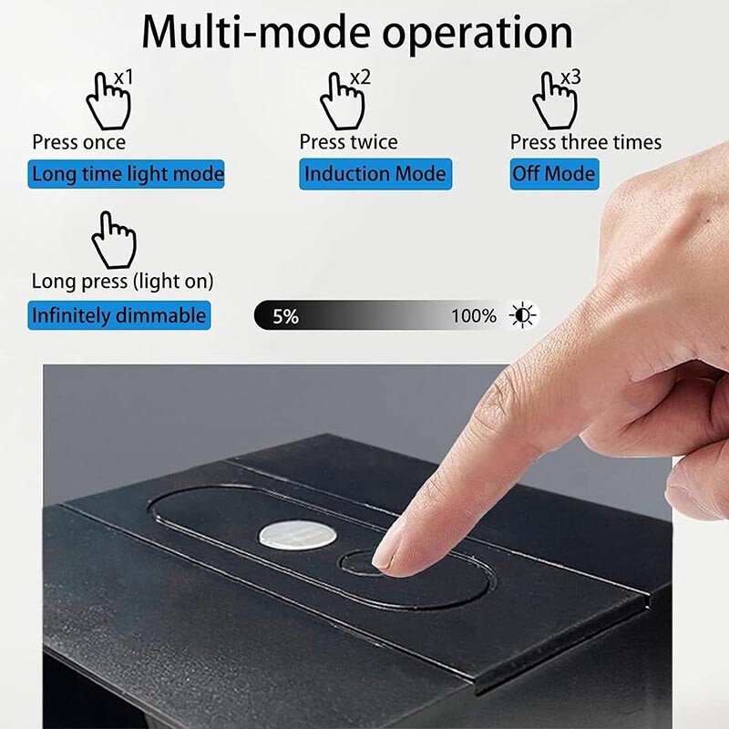 1-4 Pack Wall Lights Dimmable Indoor Rechargeable Up and Down Lamp Sconce