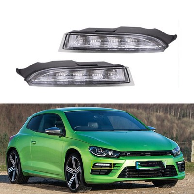 Pair For 2010-2014 VW Scirocco R LED Daytime Running Light white yellow
