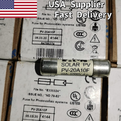 PV20A10F 1PCS New Bussmann PV-20A10F 20A 1000VDC Solar Photovoltaic Fast Fuse 