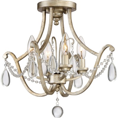 Quoizel REG1716 Gold Regent 4-Light 16''W Semi-Flush Ceiling Fixture