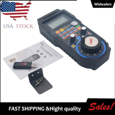 CNC MACH3 6-Axis Handle MPG Wireless Electronic Handwheel Manual Controller USB