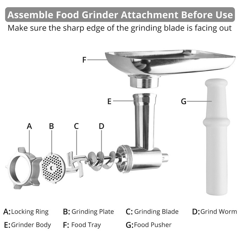 Food Meat Grinder Attachment For Kitchenaid Stand Mixer Kitchen-Aid Accessories✔