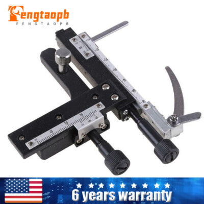 Microscope Attachable Mechanical Stage X-Y Moveable Stage Caliper With Scale NEW