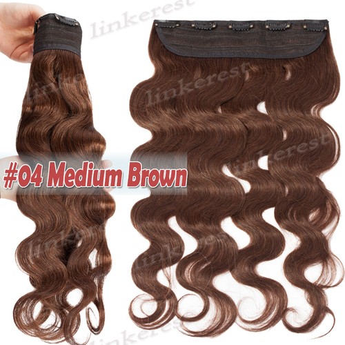 One Piece 100% Real Clip in Remy Human Hair Extensions Full Head Highlight US