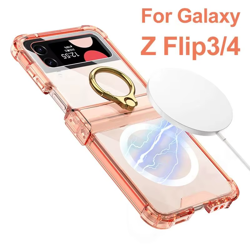 For Magsafe Wireless Charging Airbag Case For Samsung Galaxy Z Flip 3 4 All-incl