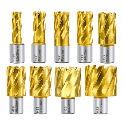 HSS M2 Annular Cutter Mag Drill TITAN 12-60mm Depth 35mm With 3/4'' Weldon Shank