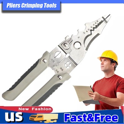 Upgrade Multifunctional Wire Stripper Crimper Cable Cutter Pliers Crimping Tool