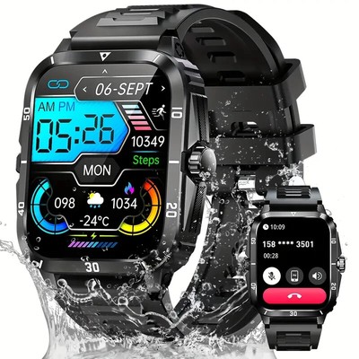 1.96-Inch JELLOO Smart Watch for Men/Women - Exercise Recording, Voice Assistant