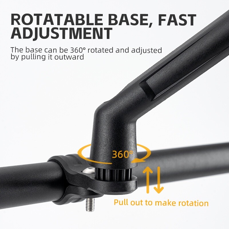 ROCKBROS MTB Bike Rearview Mirror Safe Cycling Rear View Mirrors 360°Convex Side