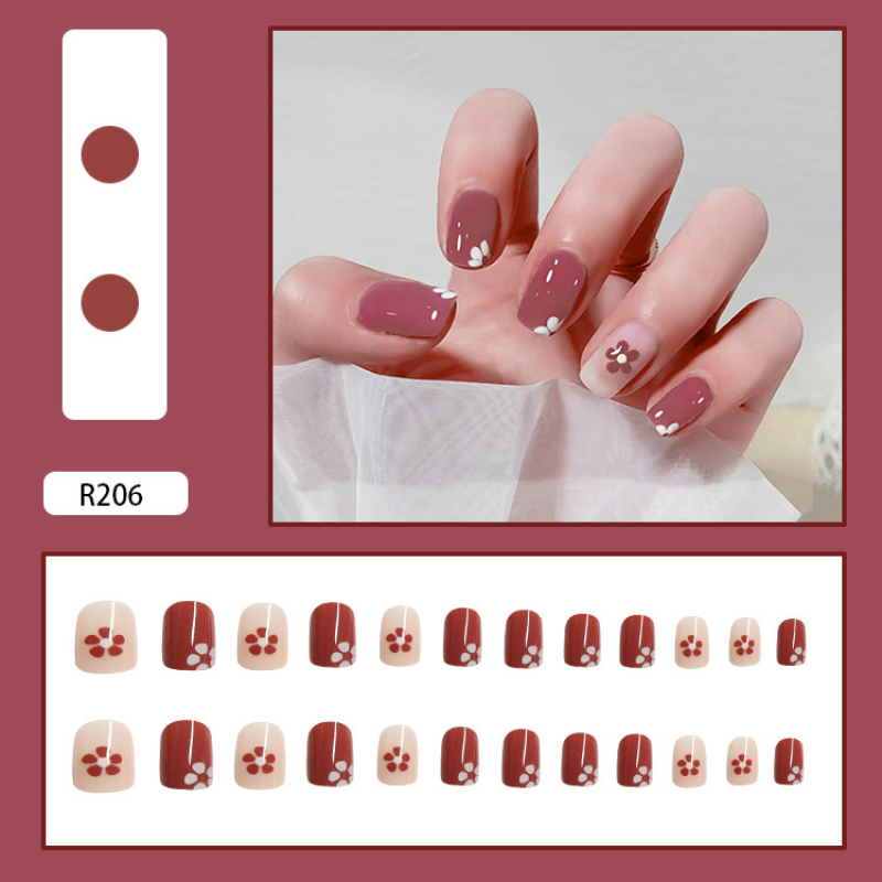 On Nails With Design Full Cover Artificial Nail Tips