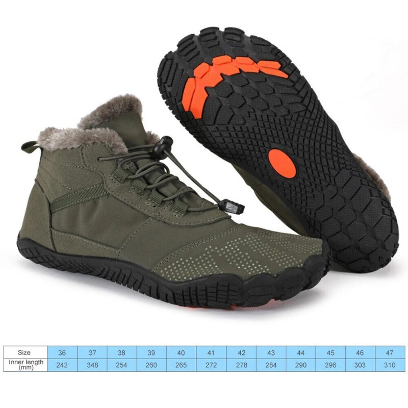 Winter Boots Snow Barefoot Casual Shoes Outdoor Work Shoes Warm Fur Ankle Shoes