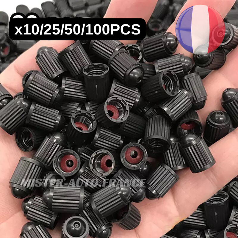Bouchon De Valve Pneu Universel Voiture Moto VÃ©Lo â Joint Tubeless X10/25/50/100