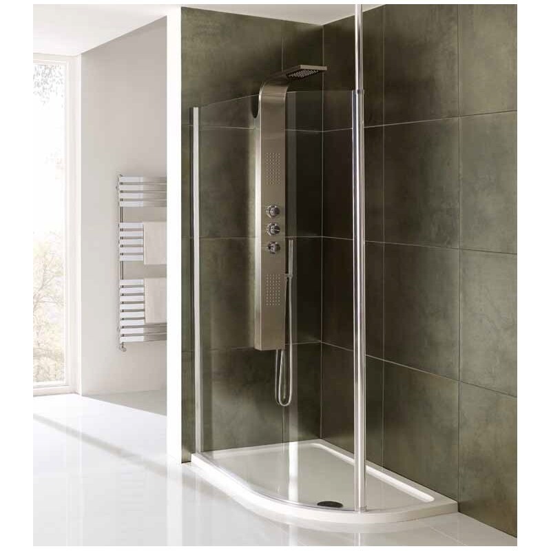 BRAND NEW. Shower Tray and Curved Shower Screen. (RIGHT HAND CURVE