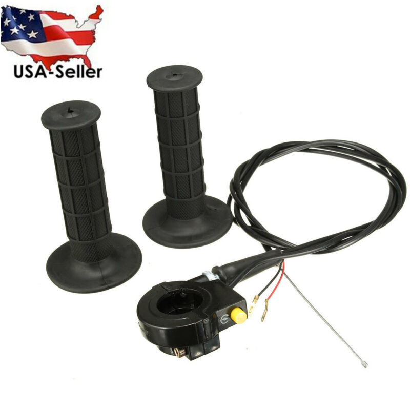 Twist Throttle Handle Grips and Cable Set for 7/8" 49cc Pock
