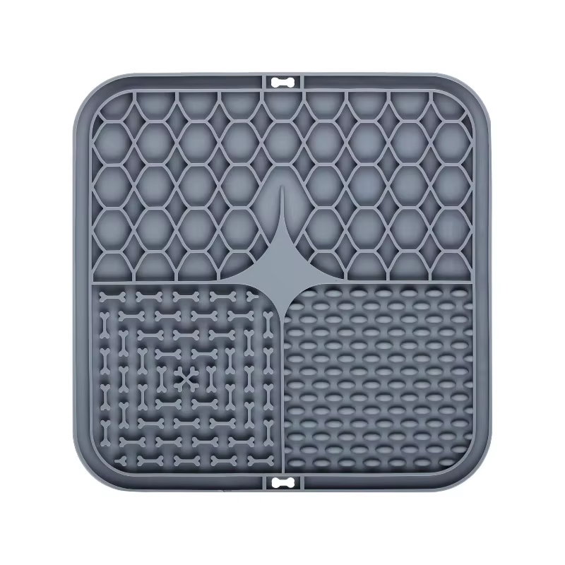 Silicone Dog Pet Lick Mat Pad Boredom Buster Slow Feeder Bath Grooming Helper