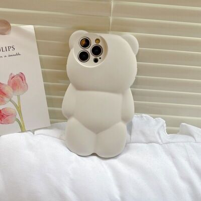 Lovely Color Bear 3D Shockproof Phone Case For iPhone 14 13 12 11 Pro Max XS XR 